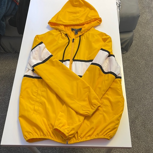 Forever 21 Yellow Mens Wind Breaker - Picture 1 of 2